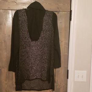 Black and silver cozy sweater